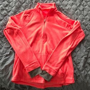 Coral 3/4 fleece pull over